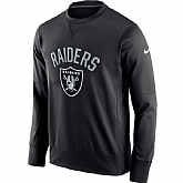 Men's Oakland Raiders Nike Black Sideline Circuit Performance Sweatshirt,baseball caps,new era cap wholesale,wholesale hats